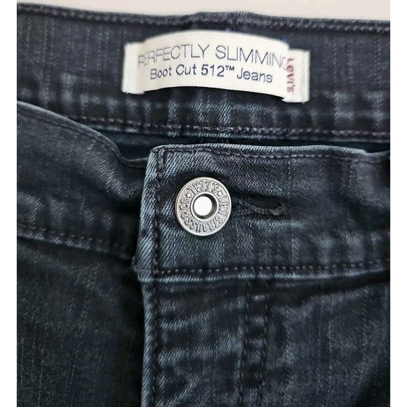 Levi's 512 ~Woman Size 14M~ Black Denim Perfectly Slimming Bootcut Jeans. - Picture 7 of 9